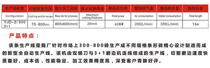 YJD-800双组刀磨边生产线