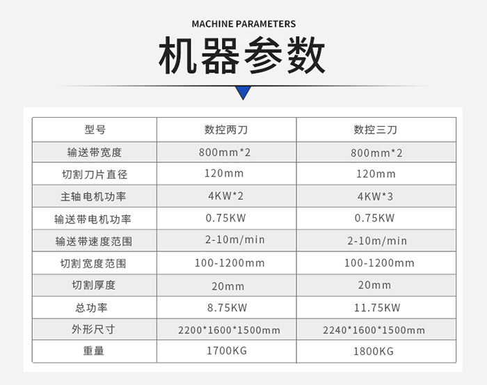 数控三刀瓷砖切割机参数